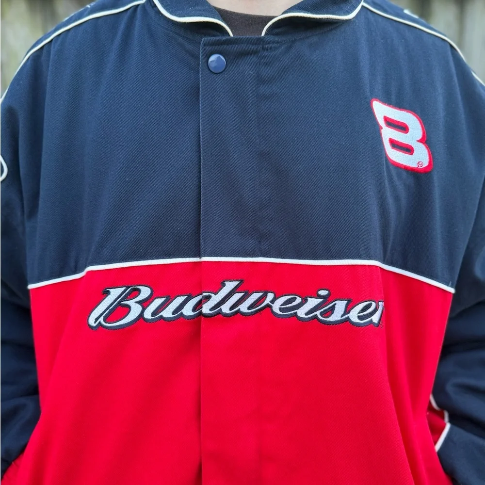 Vintage NASCAR Dale Earnhardt Jr Budweiser Racing Jacket - Picture 6 of 8